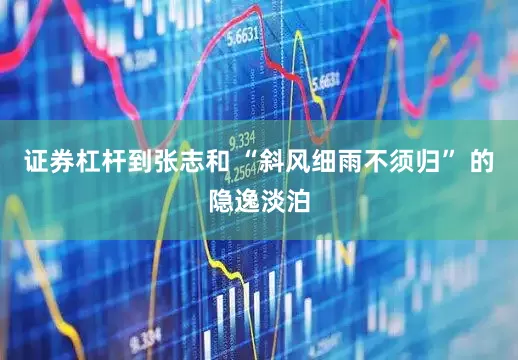 证券杠杆到张志和 “斜风细雨不须归” 的隐逸淡泊